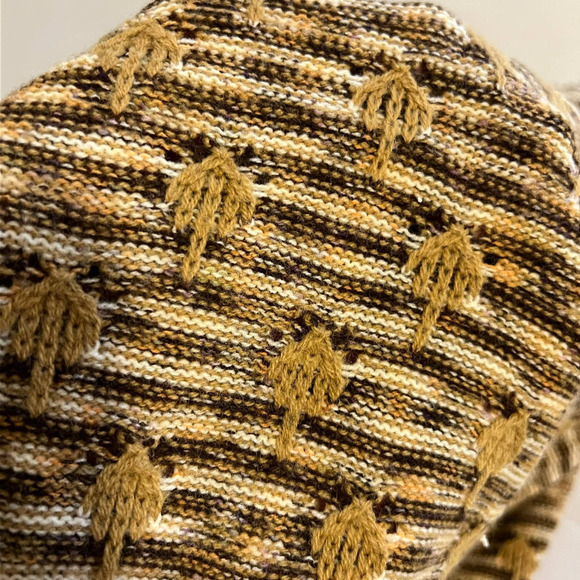 VINTAGE Acrylic brown sweater vest M - Picture 4 of 8